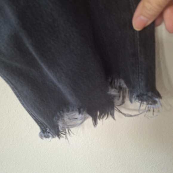 Free People Maggie Mid-Rise Button Fly Crop Straight-Leg Jeans Black Size 30 - Picture 5 of 7